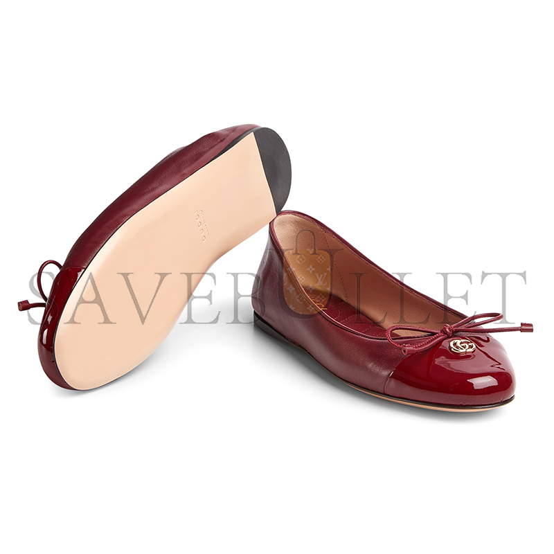 GUCCI WOMEN'S BALLET FLAT WITH DOUBLE G 835805 GUCCI WOMEN'S BALLET FLAT WITH DOUBLE G 835805